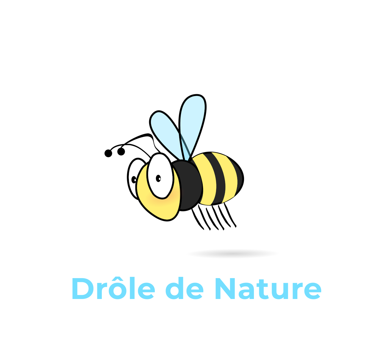 dessin humoristique d'une abeille en vol